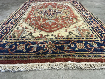 3’x4’9" Hand-Knotted 100% Wool Indoserapi Area Rug - Carpet