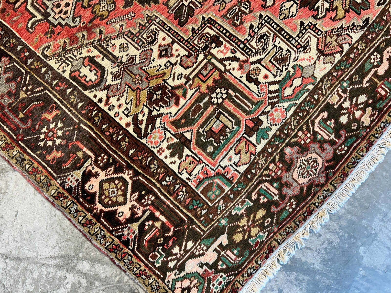 8'5"x11'10" Hand-Knotted 100% Wool Pile Herize Rug