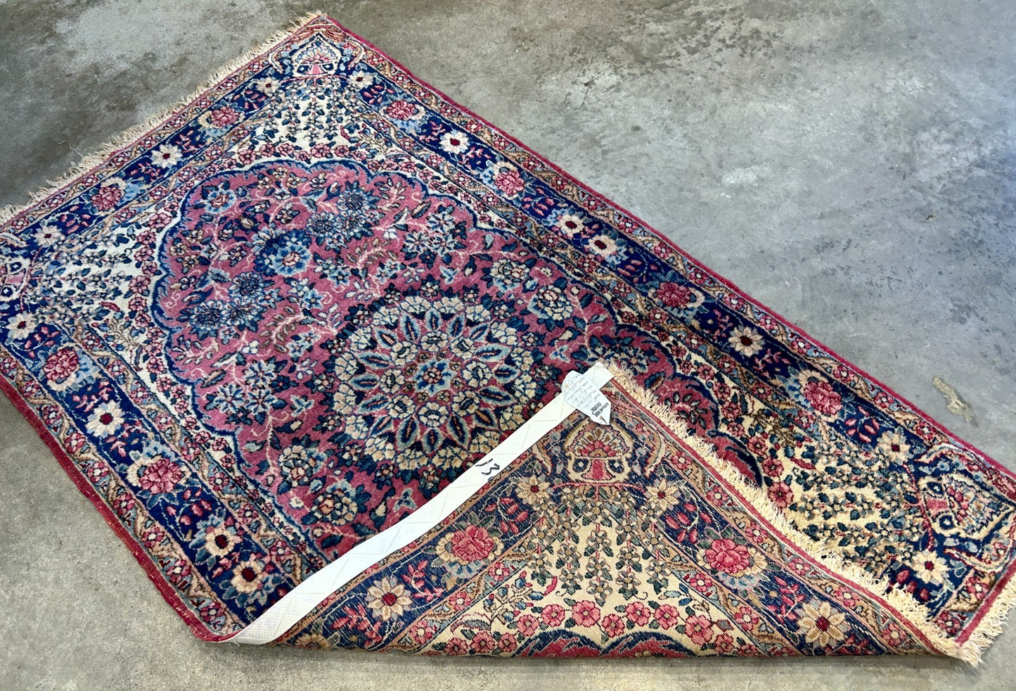 3'x5'1" Antique Hand-Knotted 100% Wool Pile Ravare Kermane Rug