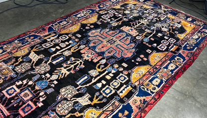 5'4" x 10'7" Hand-Knotted 100% Wool Pile Nahavande Area Rug - Carpet