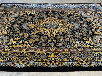 3'4"x5'2" Exquisite Extra-Fine Hand-Knotted 100% Silk Qume Area Rug