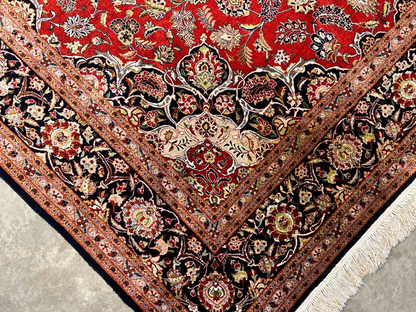 6'10"x9'9" Exquisite Hand-Knotted 100% Silk Kashane Rug