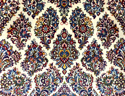 3'5"x5'0'' Fine Hand-Knotted Fine 100% Wool Pile Sarouke Area Rug