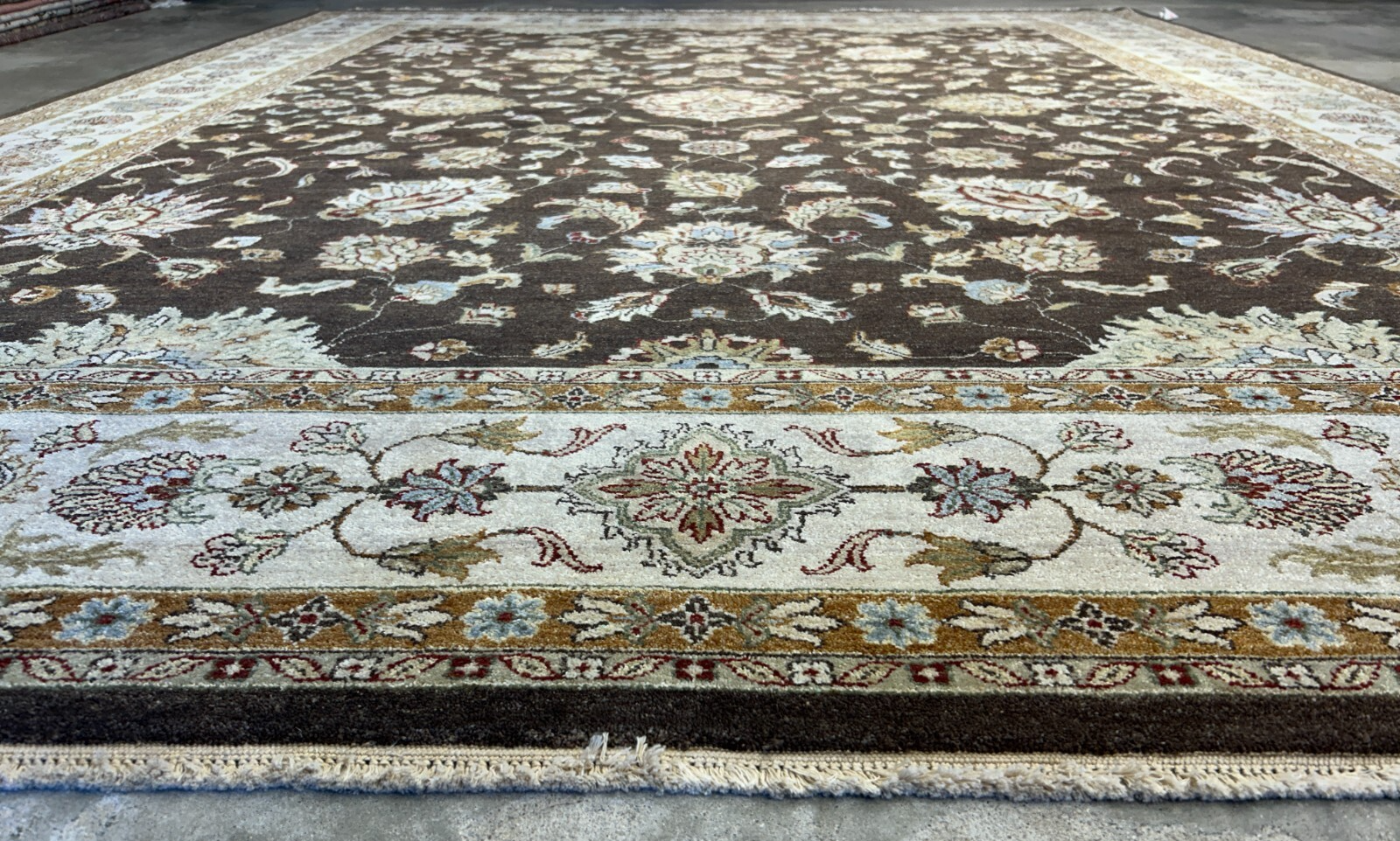 9'x11'10" Hand-Knotted 100% Wool Pile Pishawar Rug