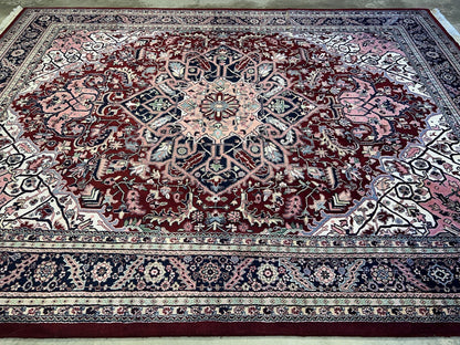9'x11'9" Hand-Knotted 100% Wool Pile Herize Rug