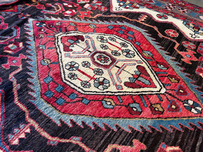 4'11" x 11'4'' Hand-Knotted 100% Lamb Wool Pile Nahavande Area Rug - Carpet