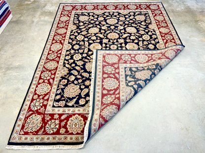 9' x 12' Hand-Knotted 100% Wool Carpet - Indian Agra Area Rug