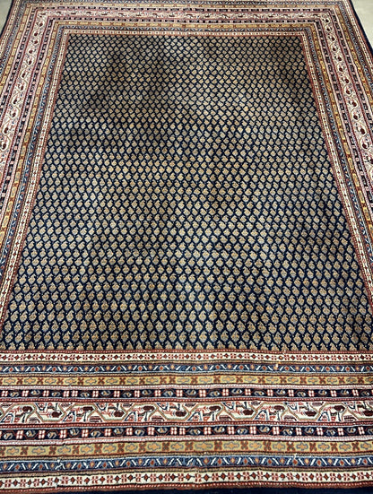 7’11”x10’ Vintage Hand-Knotted 100% Wool Pile Oriental Area Rug - Carpet