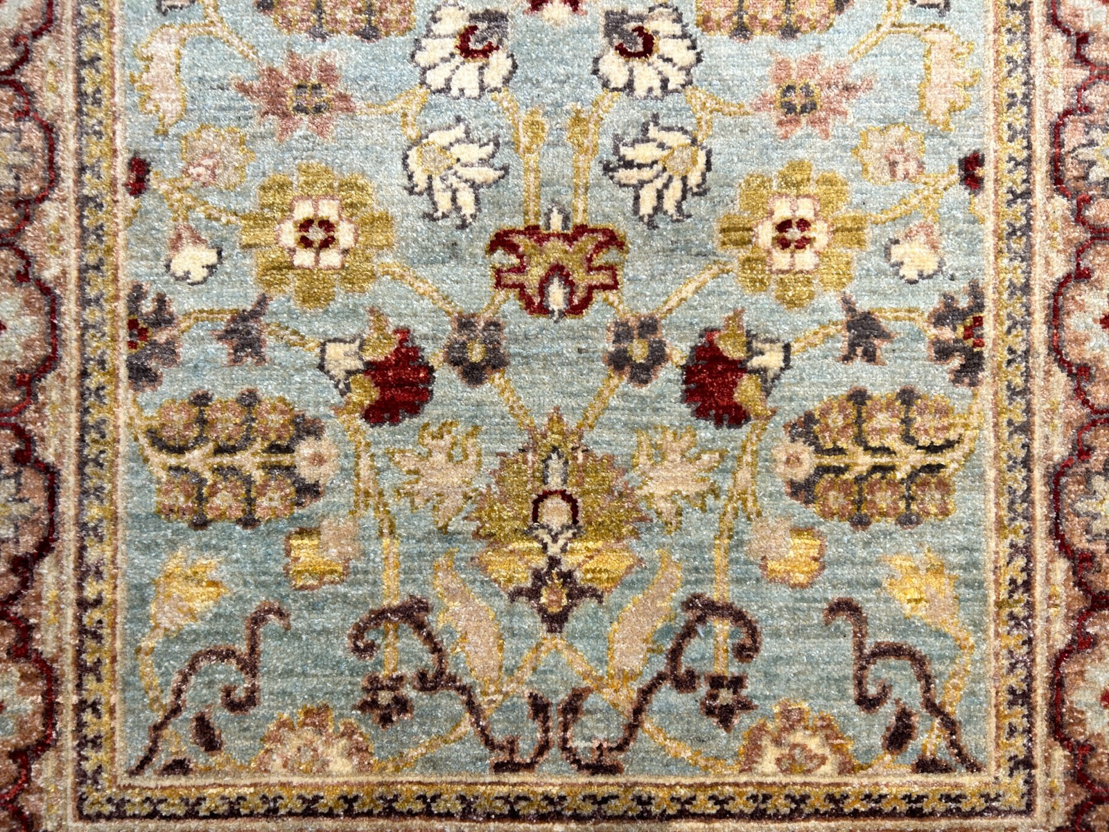 3'x5'2" Fine Hand-Knotted 100% Wool Pile Pakpishawar Area Rug