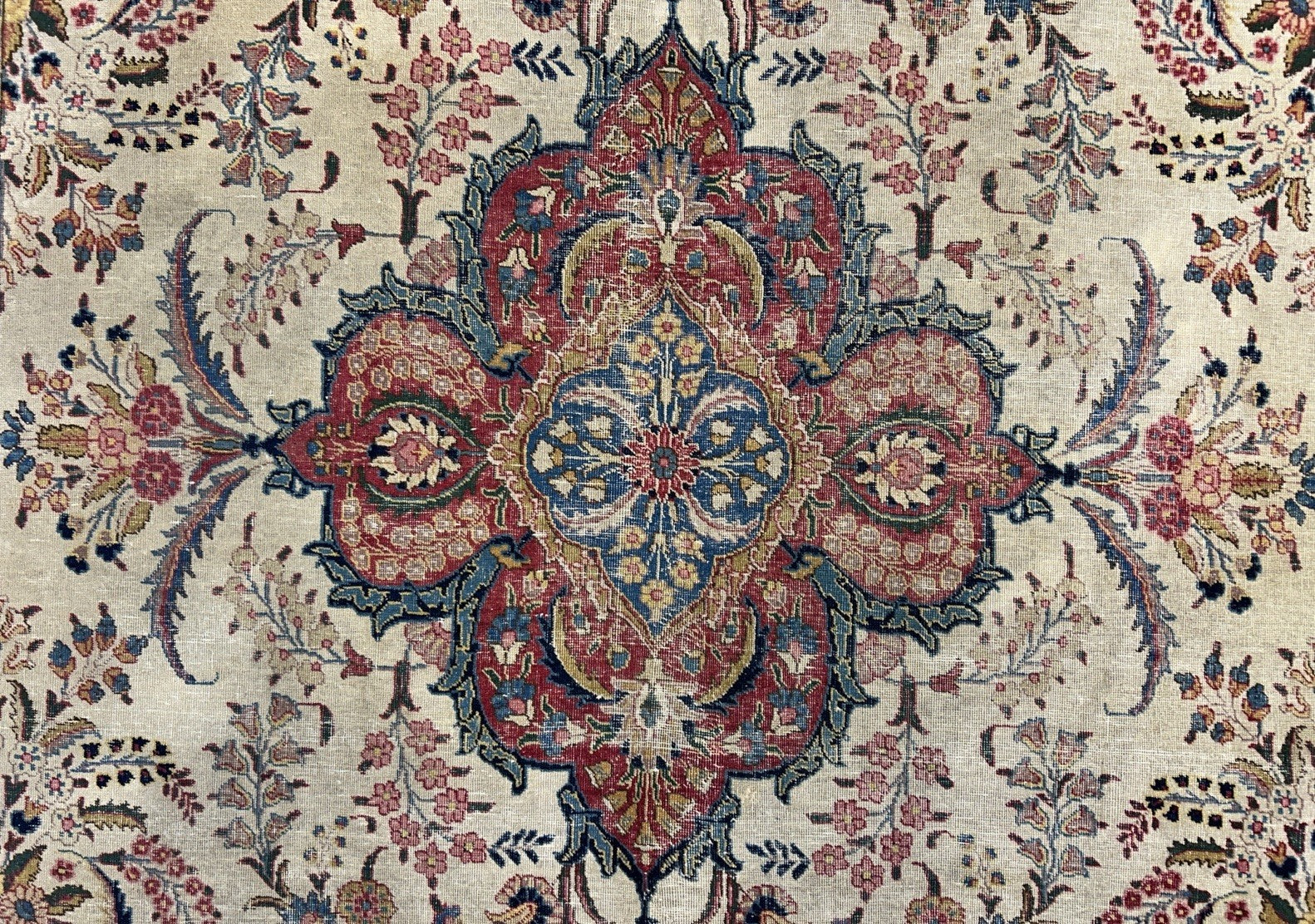 7’8”x10’8” Antique Hand-Knotted 100% Wool Pile Tabrize Area Rug - Carpet