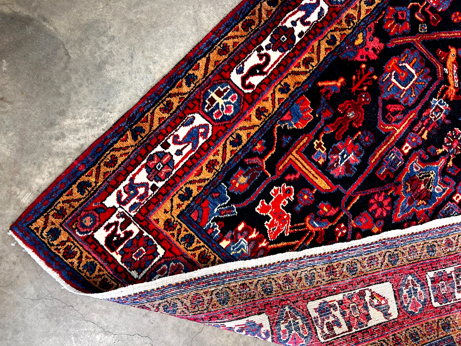 5'0" x 10'3'' Hand-Knotted 100% Lamb Wool Pile Nahavande Area Rug