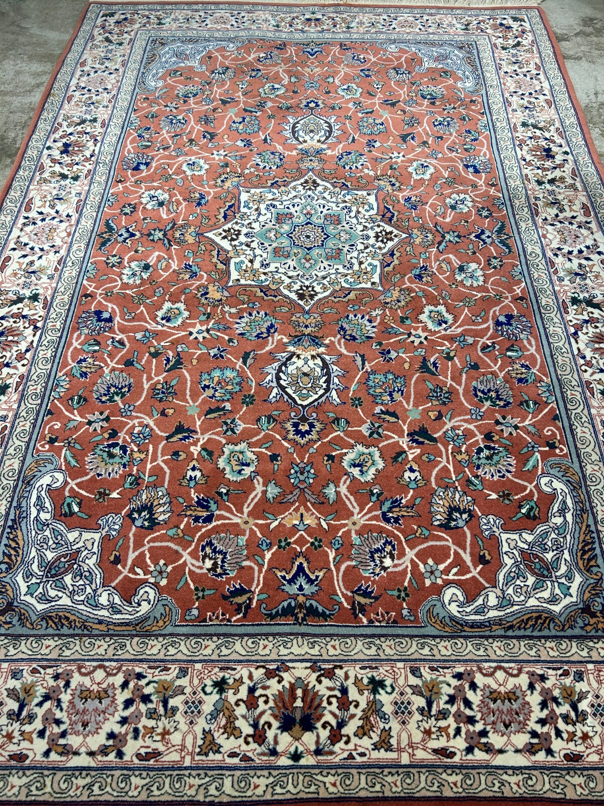 6'0"x9'1" Hand-Knotted 100% Wool Pile SinoPersian Carpet - Area Rug