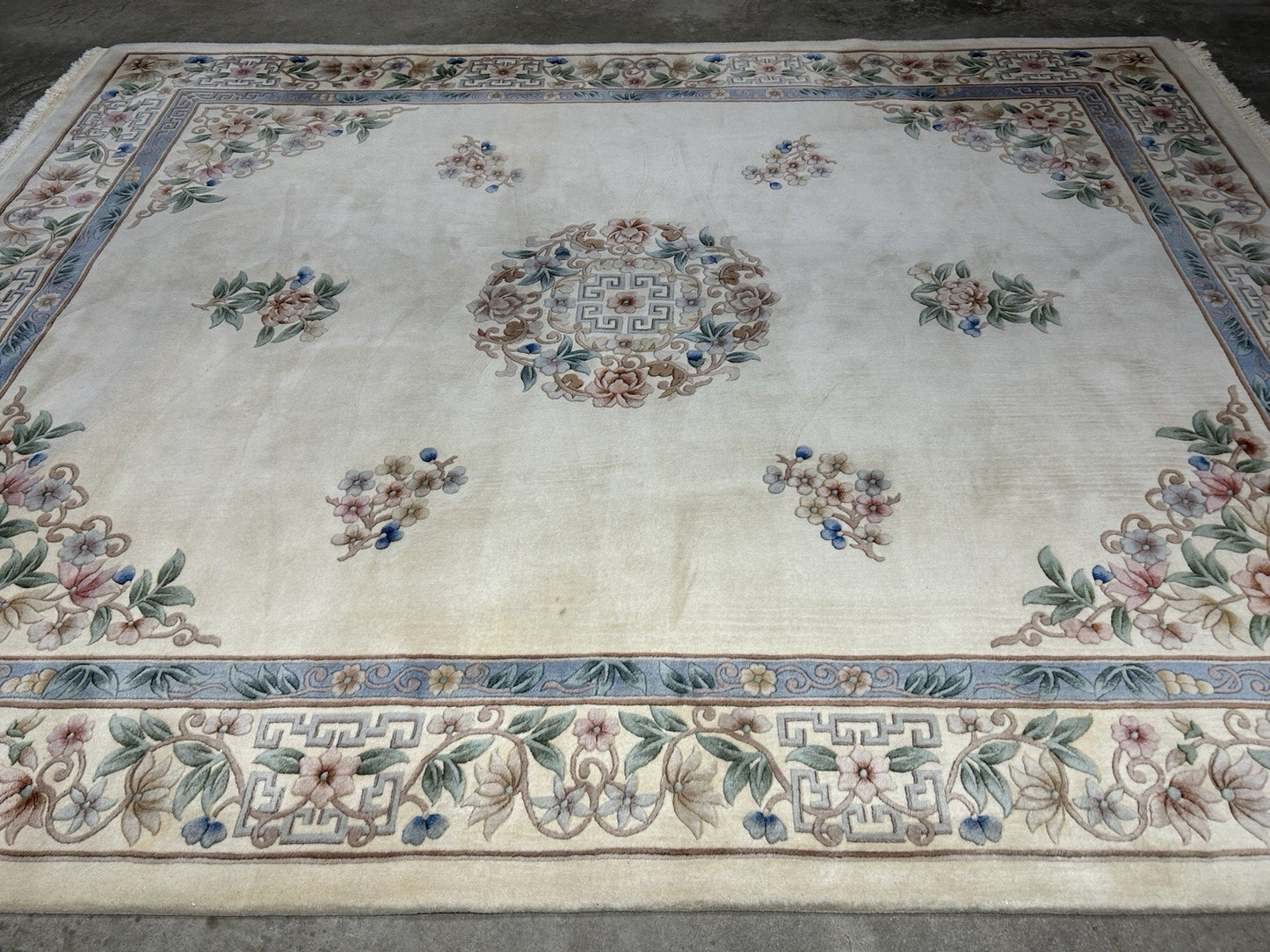 7’10”x10’1” Hand-Knotted 100% Wool Pile Oriental Area Rug - Carpet