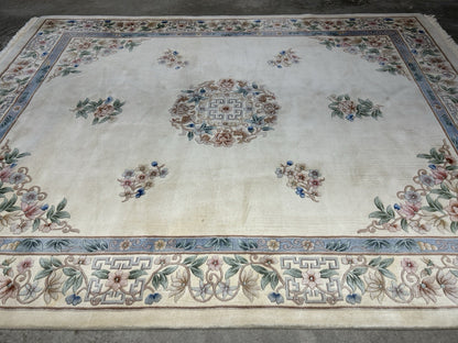 7’10”x10’1” Hand-Knotted 100% Wool Pile Oriental Area Rug - Carpet