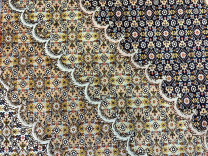 6'7"x9'9" Fine Hand-Knotted Wool & Silk Oriental Tabrize Rug - Area Carpet