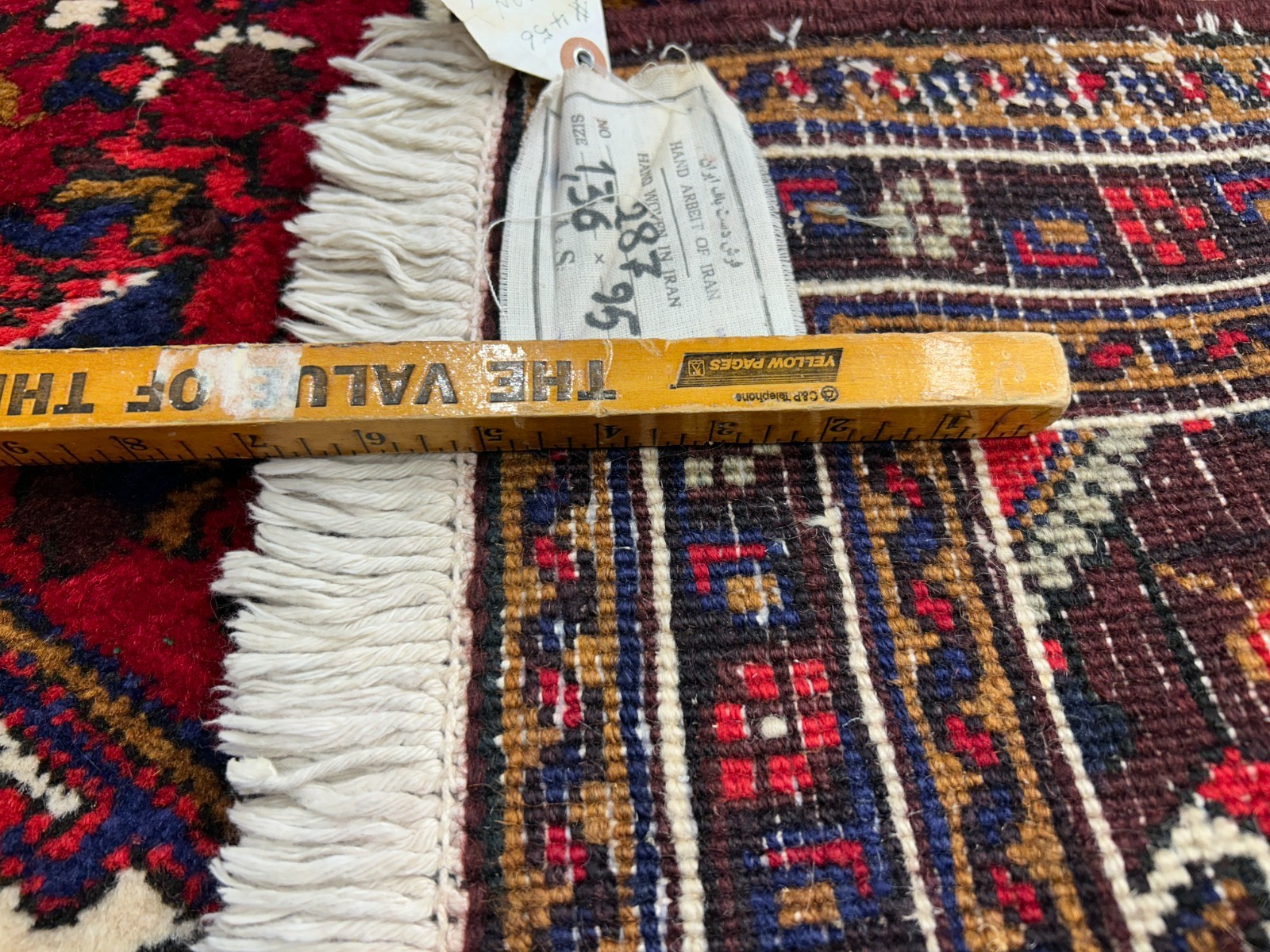 3'x4'6" Hand-Knotted 100% Wool Pile Herize Area Rug - Carpet