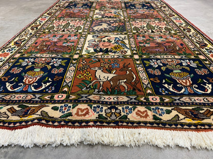 3'5"x5'2" Hand-Knotted 100% Wool Pile Bakhtiarie Area Rug - Carpet