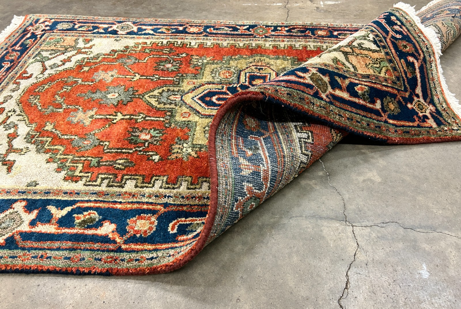 3'x5' Hand-Knotted 100% Wool Pile IndoSerapi Rug