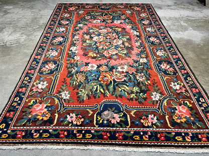 5'2"x8' Hand-Knotted 100% Wool Pile Bakhtiarie Carpet - Area Rug