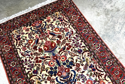 2'9"x4'6'' Hand-Knotted 100% Wool Pile Bidjare Area Rug - Area Carpet