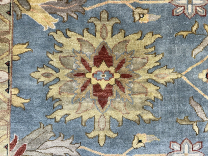 9'x12' Hand-Knotted 100% Wool Pile Mahal Design Carpet - Area Rug