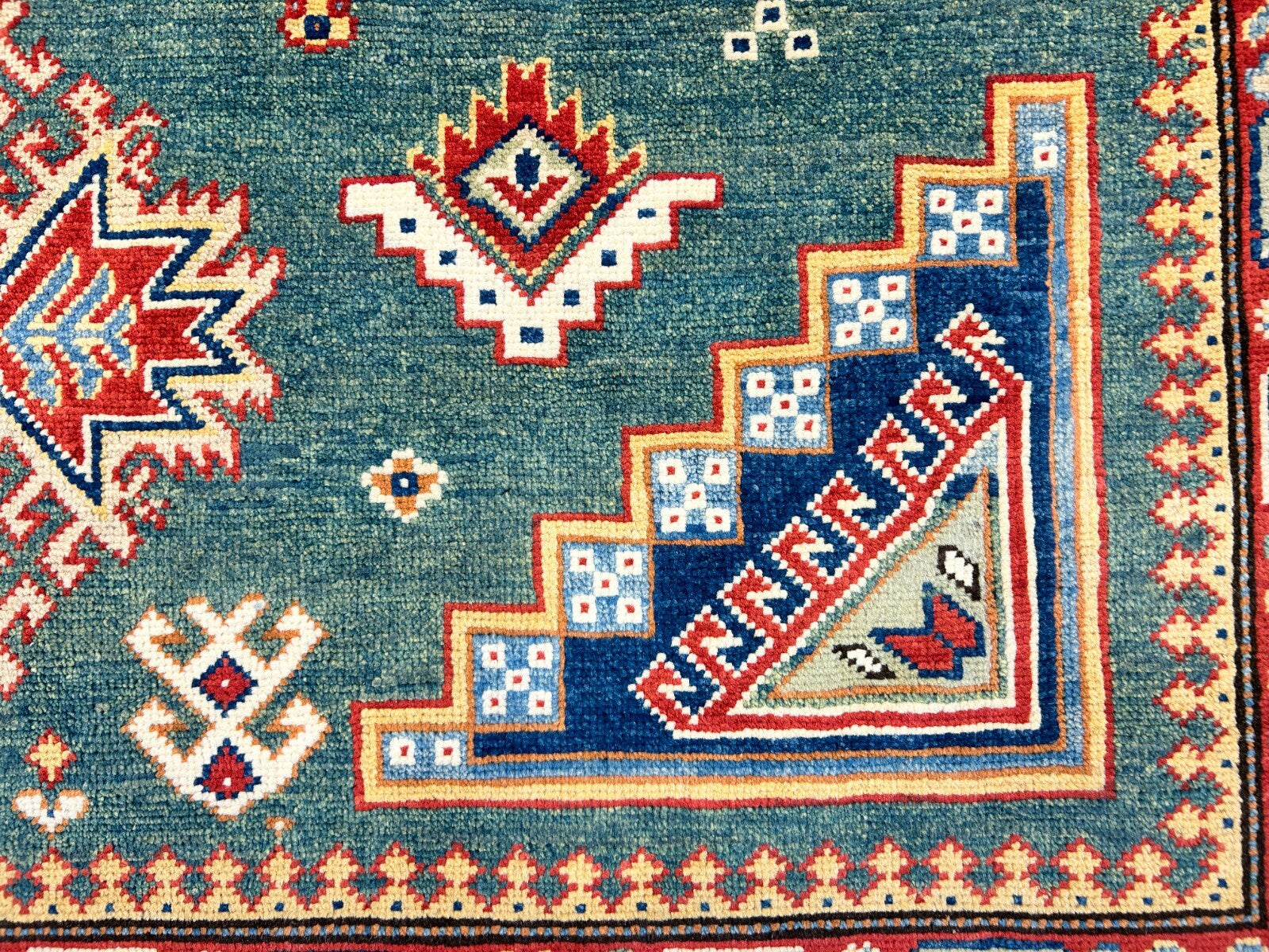 7'x10' Hand-Knotted 100% Wool Carpet - Fine Kazak Area Rug