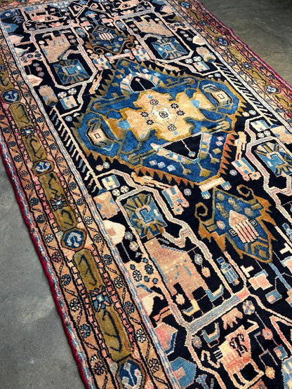 5'1" x 9'4" Hand-Knotted 100% Wool Carpet -  Hamadane Area Rug