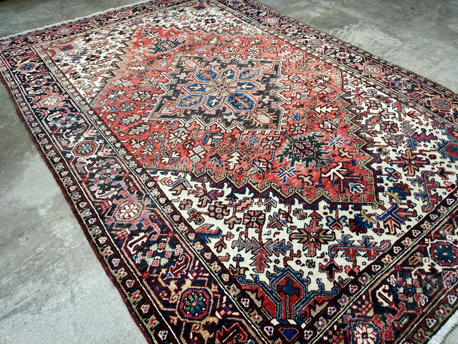6'7"x9'7" Hand-Knotted 100% Lamb Wool Herize Carpet - Area Rug