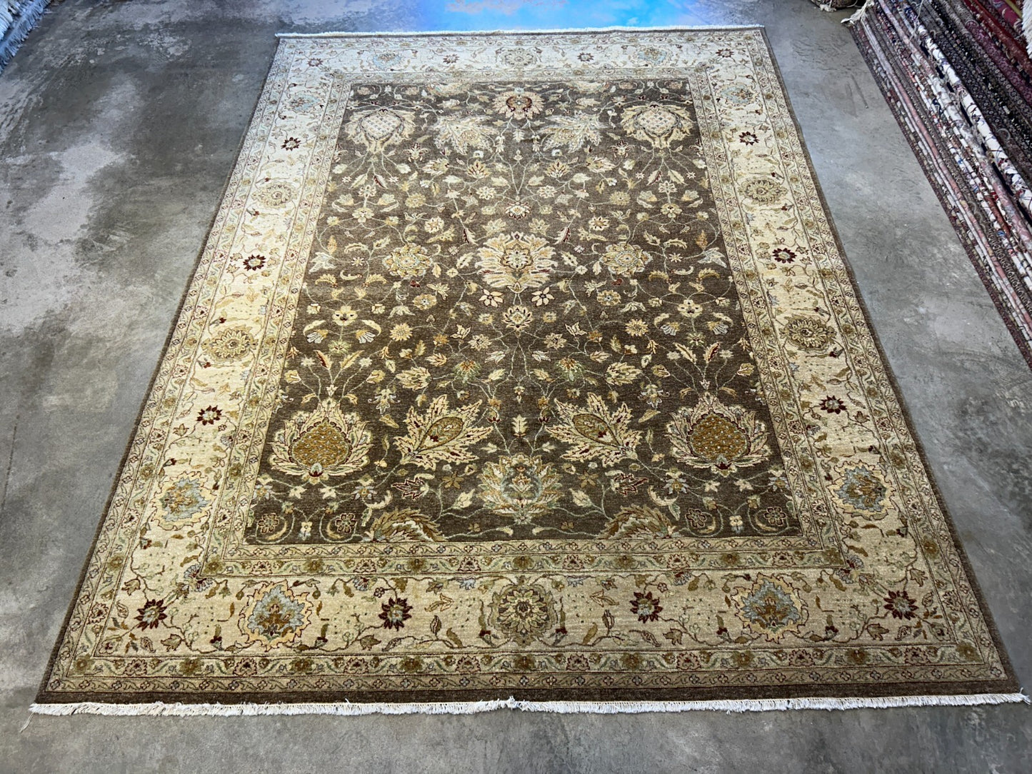 9'x12' Hand-Knotted 100% Wool Pile Agra Rug