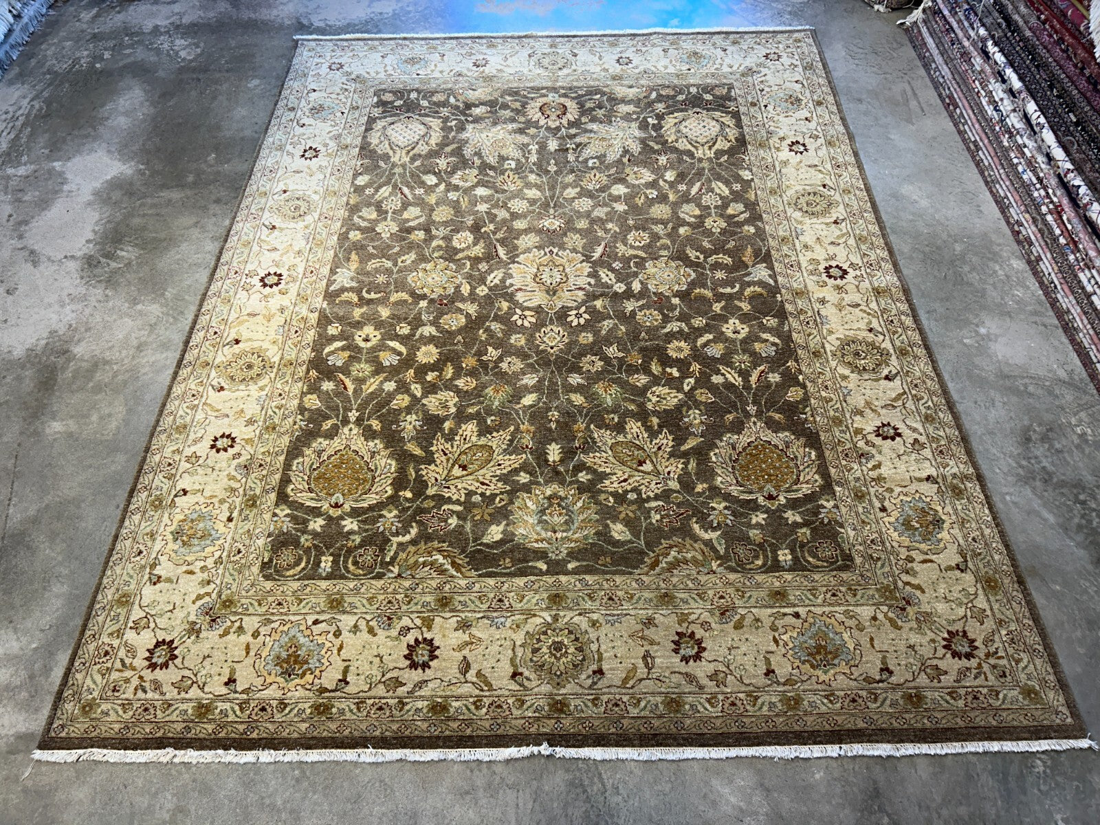 9'x12' Hand-Knotted 100% Wool Pile Agra Rug