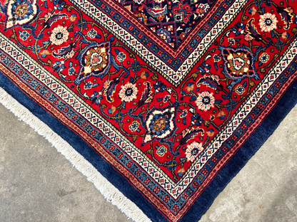 10'5"x14' Hand-Knotted 100% Wool Pile All-over Herati Rug