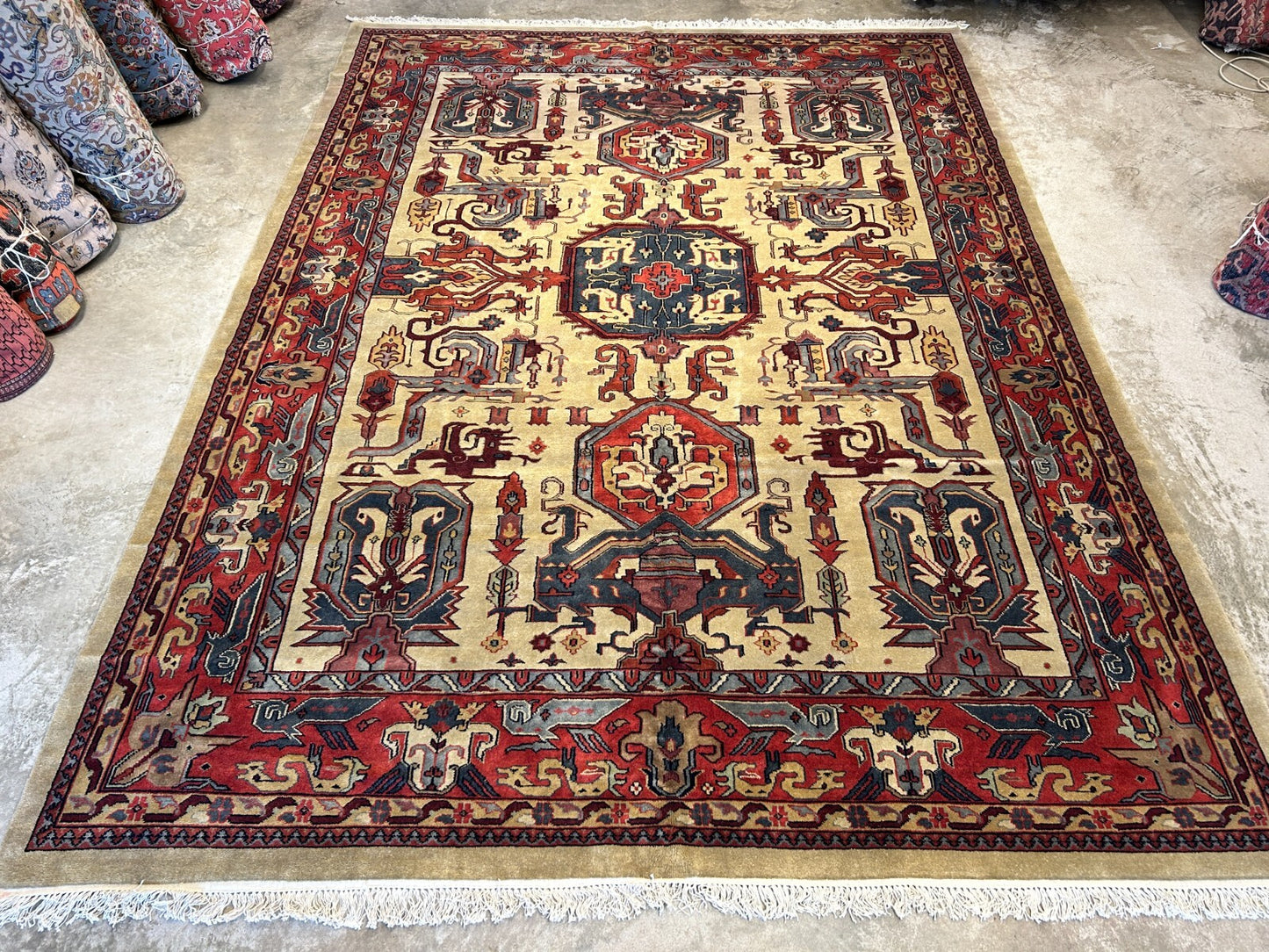 10'2"x13'11" Hand-Knotted 100% Wool Pile IndoHeriz Rug