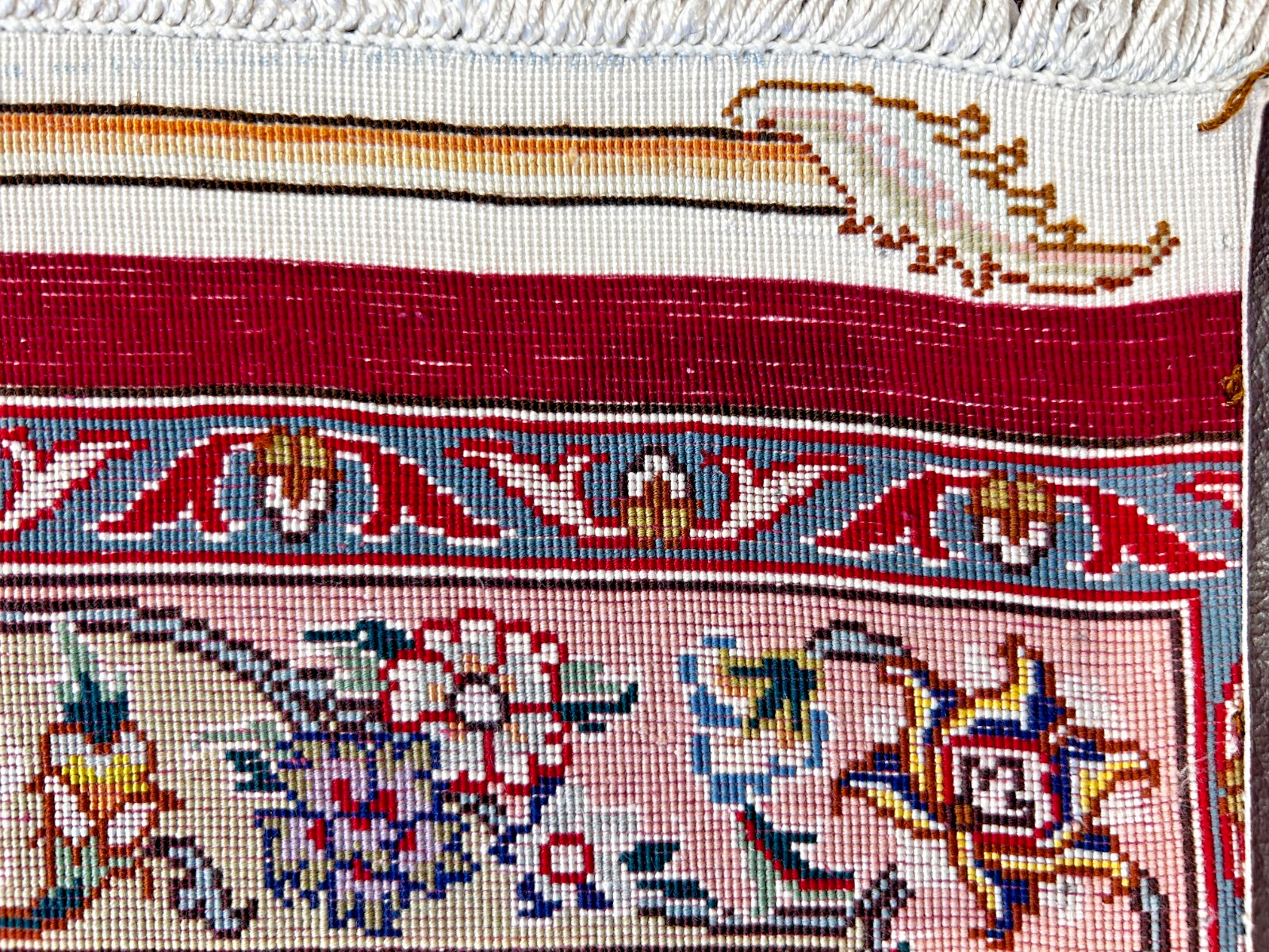 8'x11'7" Extra-Fine 70 Line Silk Foundation Hand-Knotted Wool & Silk Tabrize Rug