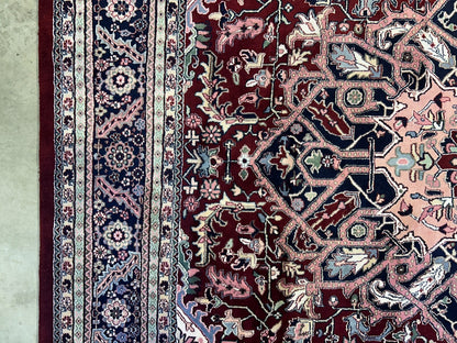 9'x11'9" Hand-Knotted 100% Wool Pile Herize Rug