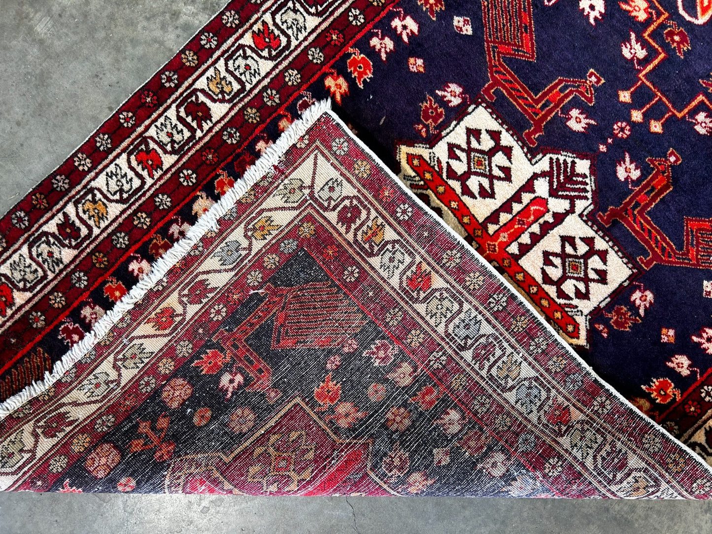 3'7" x 10'7'' Hand-Knotted 100% Lamb Wool Pile Goravane Area Rug