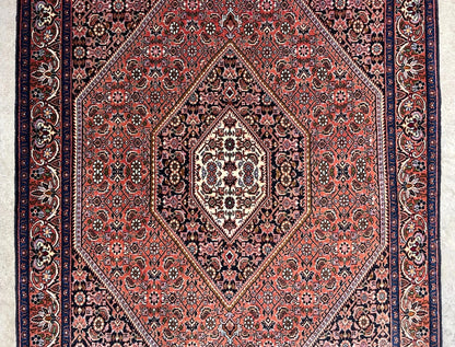 3'7"x5'8" Hand-Knotted 100% Wool Pile Persiane Bijare Rug