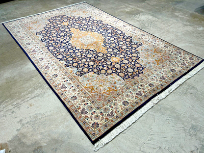 6'1"x9'4" Hand-Knotted 100% Wool Carpet - Pakpersian Kashane Area Rug