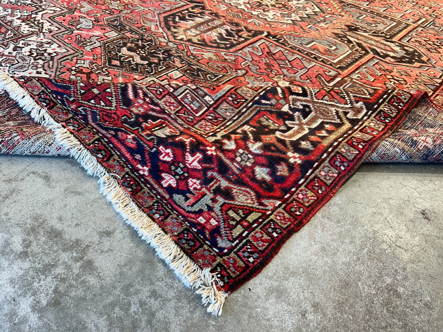 8'10"x11'8" Hand-Knotted 100% Wool Pile Herize Rug