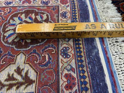 4'2”x 6'0" Antique Hand-Knotted 100% Lamb Wool Carpet - Kashane Area Rug