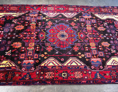 5'3" x 10'3" Hand-Knotted 100% Wool Pile Nahavande Area Rug - Carpet
