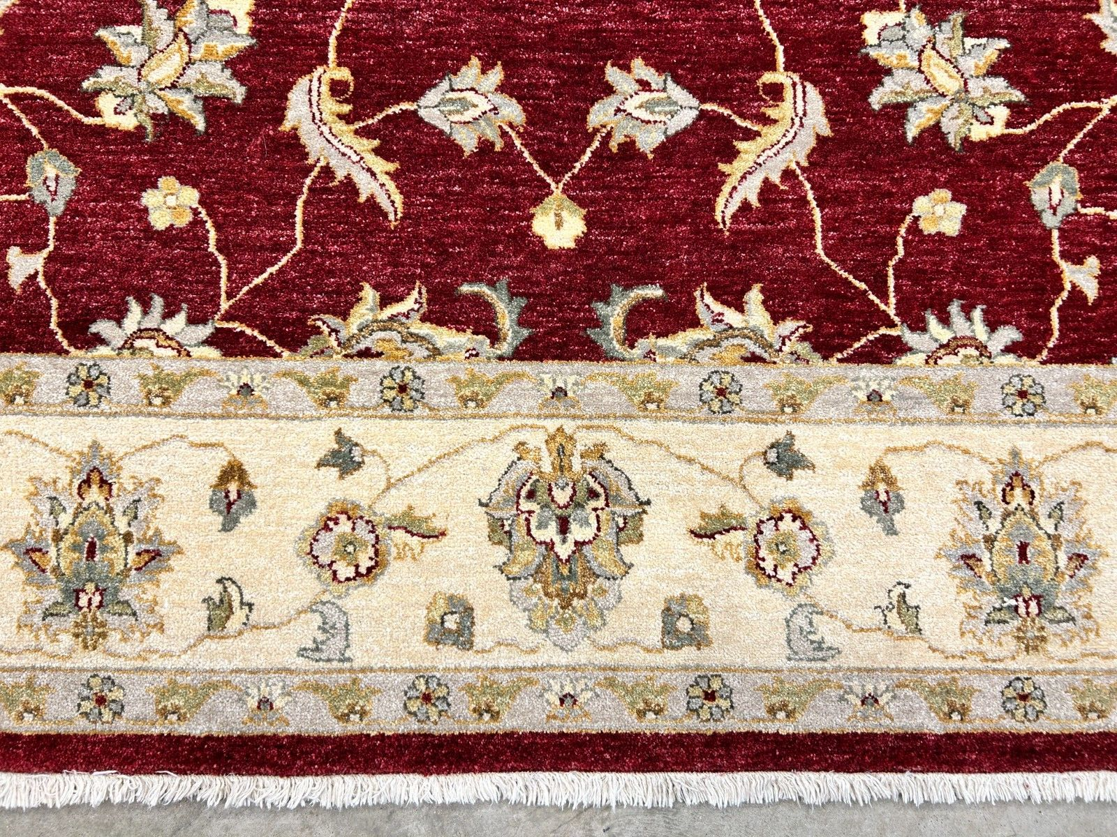 6'7"x9'9" Hand-Knotted 100% Wool Pile Indian Agra Carpet - Area Rug