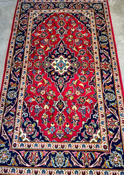3'3"x5'6'' Hand-Knotted 100% Wool Persiane Kashane Area Rug