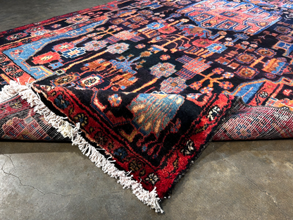 4'8" x 10'0" Hand-Knotted 100% Wool Pile Nahavande Area Rug - Carpet