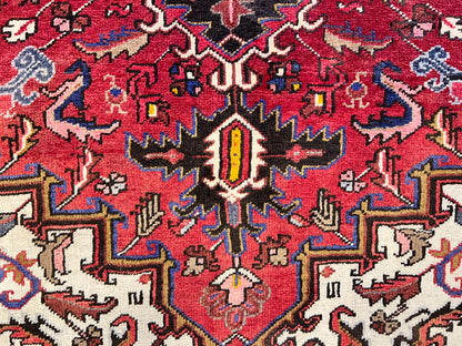 8'3"x11'5" Hand-Knotted 100% Wool Pile Herize Rug