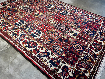 6'10"x10'1" Hand-Knotted 100% Lamb Wool Bakhtiarie Carpet - Area Rug