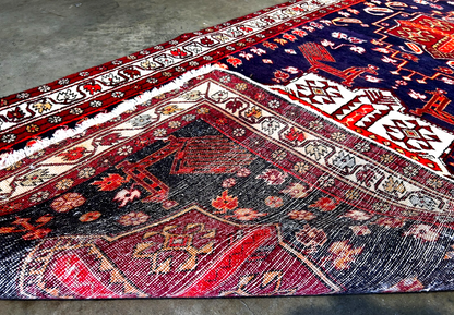 3'7" x 10'7'' Hand-Knotted 100% Lamb Wool Pile Goravane Area Rug