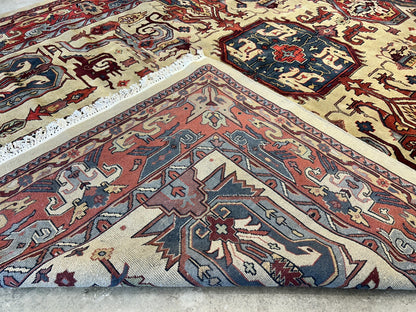 10'2"x13'11" Hand-Knotted 100% Wool Pile IndoHeriz Rug
