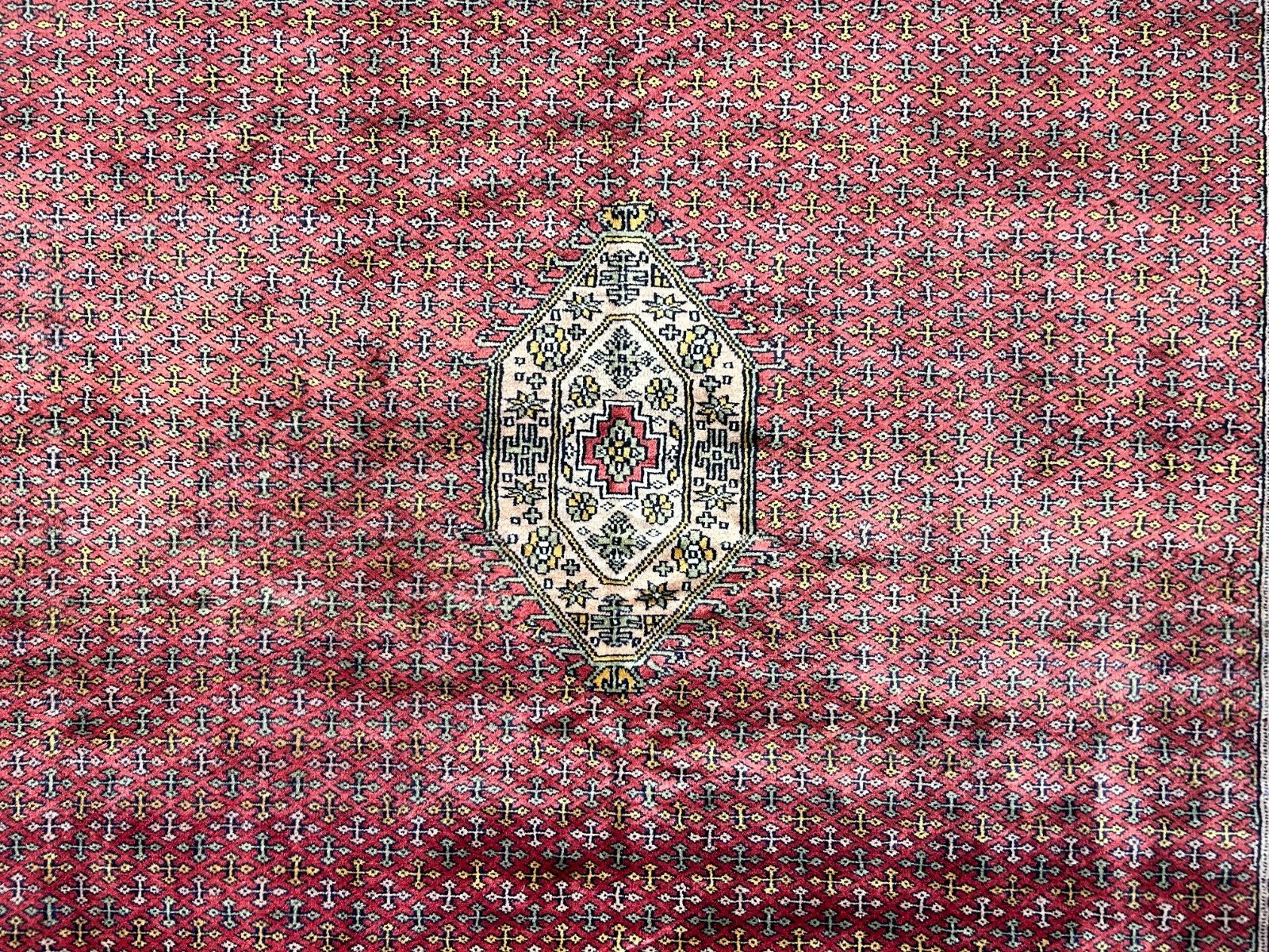 6'x9' Vintage Old Hand-Knotted Wool Oriental Rug - Area Carpet