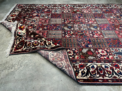 7'2"x10'2" Hand-Knotted 100% Lamb Wool Bakhtiarie Carpet - Area Rug