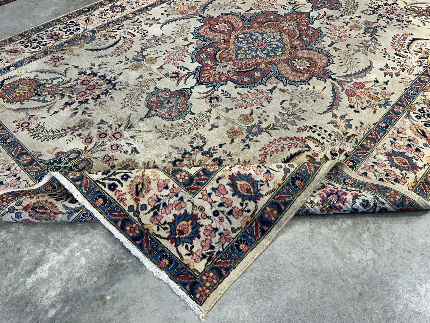 7’8”x10’8” Antique Hand-Knotted 100% Wool Pile Tabrize Area Rug - Carpet